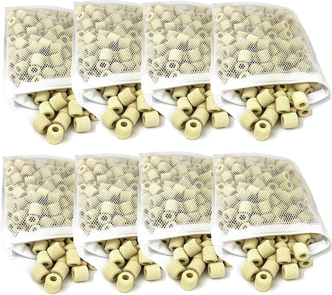 Ceramic Filter Media Bio Filter Rings 0.7lb / 2lb / 4lb / 8lb by Reefing+Art